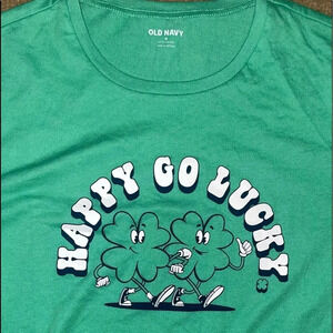 OLD NAVY T SHIRT LUCKY GREEN